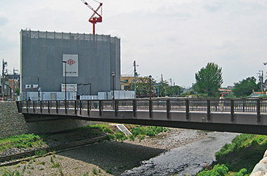 野川 吉澤橋止水壁 東京都世田谷区